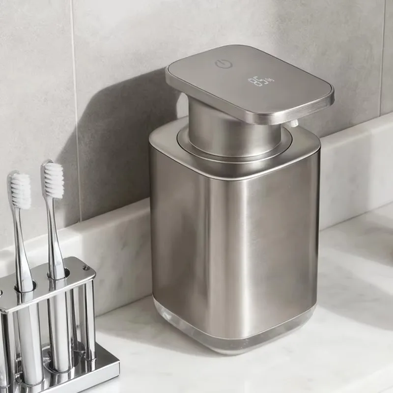 

2025 New USB Charging Hand Washing Machine Brushed Stainless Steel Hand Soap Dispenser Automatic Sensor Soap Dispenser
