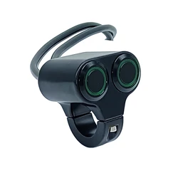 Double Button Motorcycle LED Head Fog Light Switch Controller Steering Turn Lamp On-off For Motorbike 22mm Handle Bar Waterproof