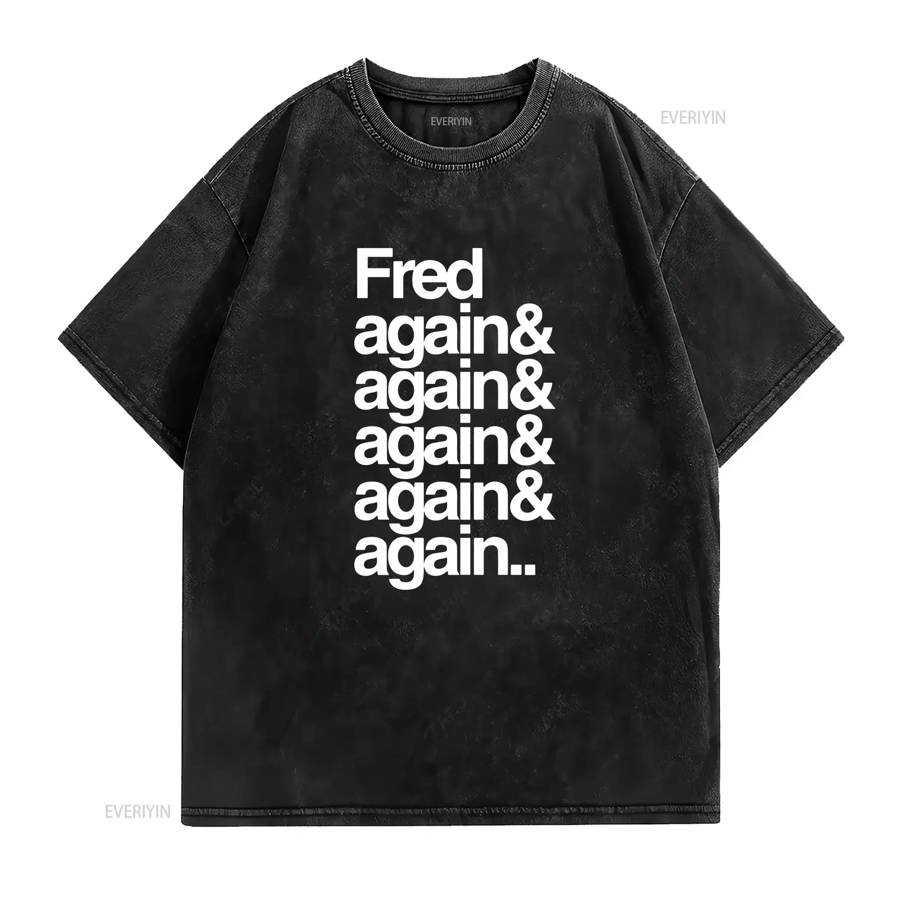 Fred again Softstyle T Shirt vintage Washed Versatile fashion Stylish Comfortable streetwear Top For Everyday Wear Slightly