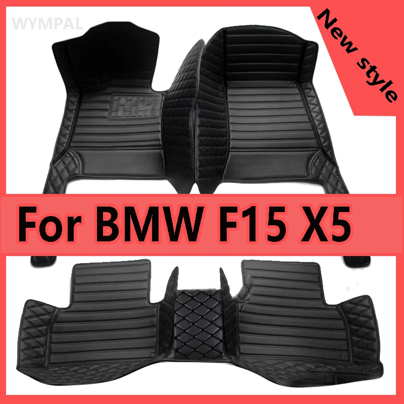 Tapis de sol de voiture pour BMW, tapis automatique personnalisé, tapis de voiture pour BMW F15, X5, 2014, 2015, 2016, 2017, 2018