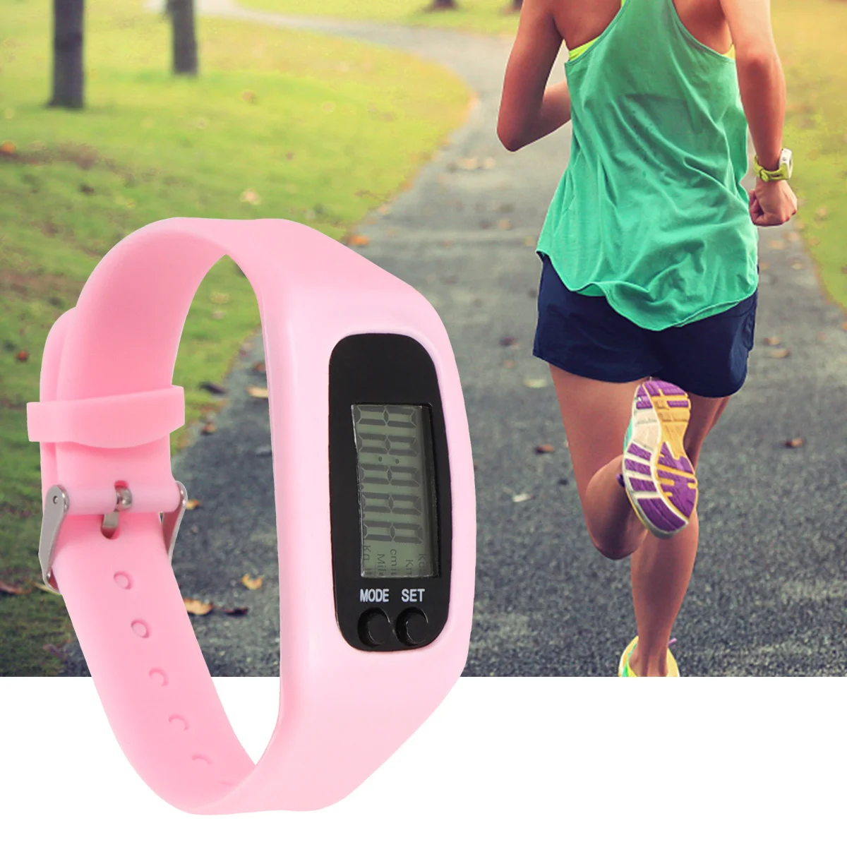 

Smart Pedometer Step Counter With Silicone Band For Walking Running Hiking Sports Watch Pedometer Watch Walking Steps Counter