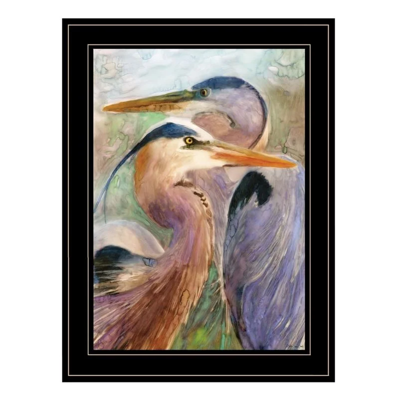 

Blue Heron Duet Framed Print, Black Frame, Ready to Hang