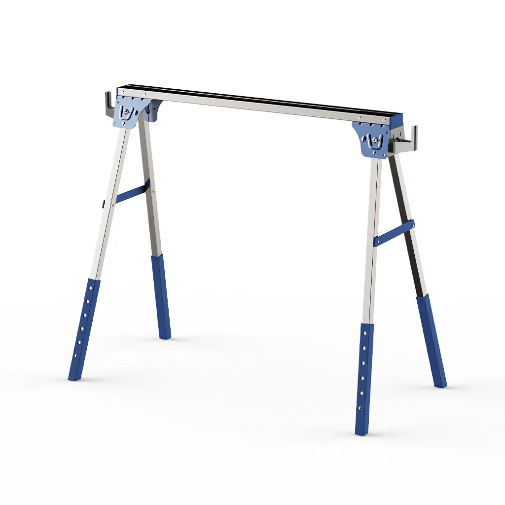 Foldable metal saw frame, saw horse load-bearing 1200KG multi-functional iron portable workbench