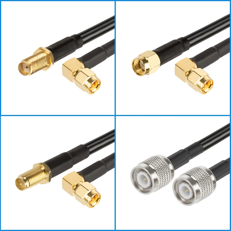 Imagem -03 - Cabo Adaptador Coaxial rf Cabo de Extensão de Baixa Perda Tnc Macho para Plugue Macho Sma Rg58 50 Ohm 03 M30m 50 Ohm