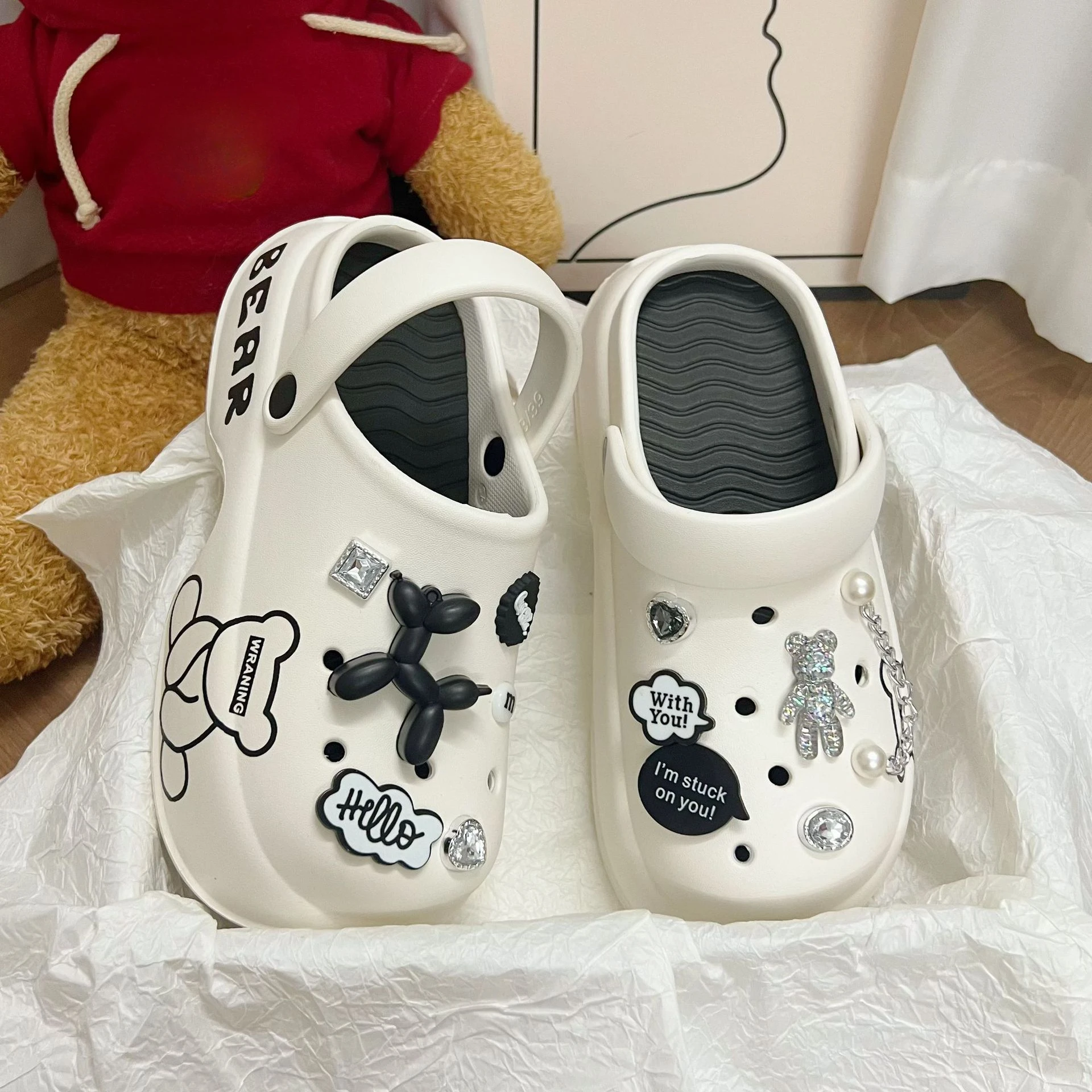 Eva Chunky Platform Sandals for Women 2025 Summer Thick Bottom Clogs Slippers Woman Closed Toe Non-Slip Beach Garden Shoes Slide