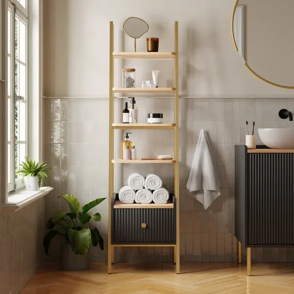 Gerippte Regale für das Badezimmer: Modernes Design mit Stil und Funktionalität