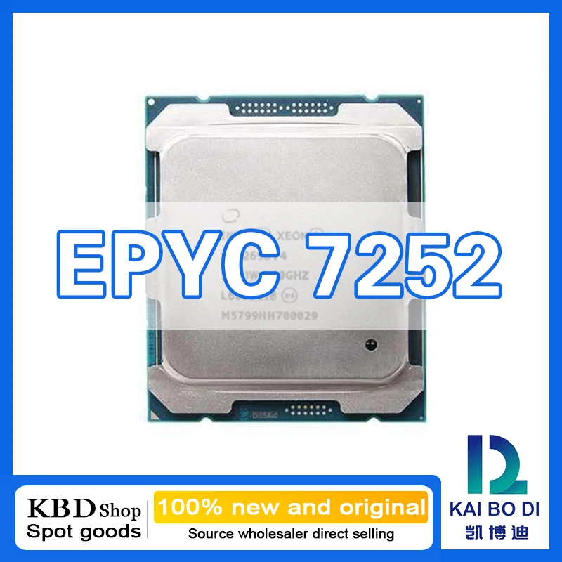 EPYC 7252 CPU 8 núcleos 16 threads 3,10 GHz 100% unidade central de processador CPU NOVO e ORIGINAL