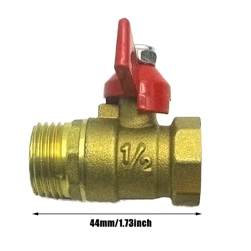 صمام فراشة نحاسي مع اتصال ملولب DN15 مبادل حراري للمياه بزاوية قائمة للمطبخ والحمام صمام كروي 4 اتجاهات