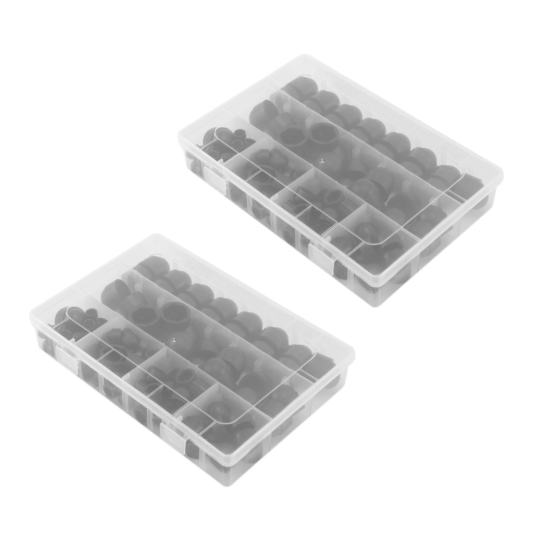 ABKW-290Pcs Hex Nut Cover Protective - Bolt Cap Protection Caps Covers Exposed Hexagon Plastic