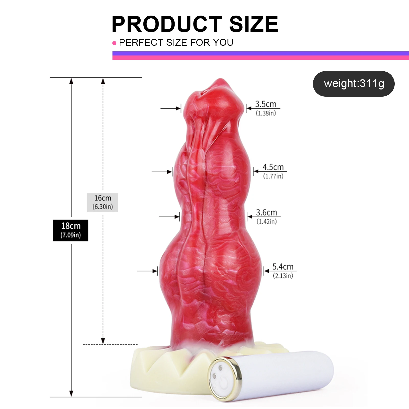 Dog Knot Dildo Animal Dildo Artificial Penis Remote Control Adult Sex Toy for Women Couple Vibrating Silicone Dog N-HFV5056S