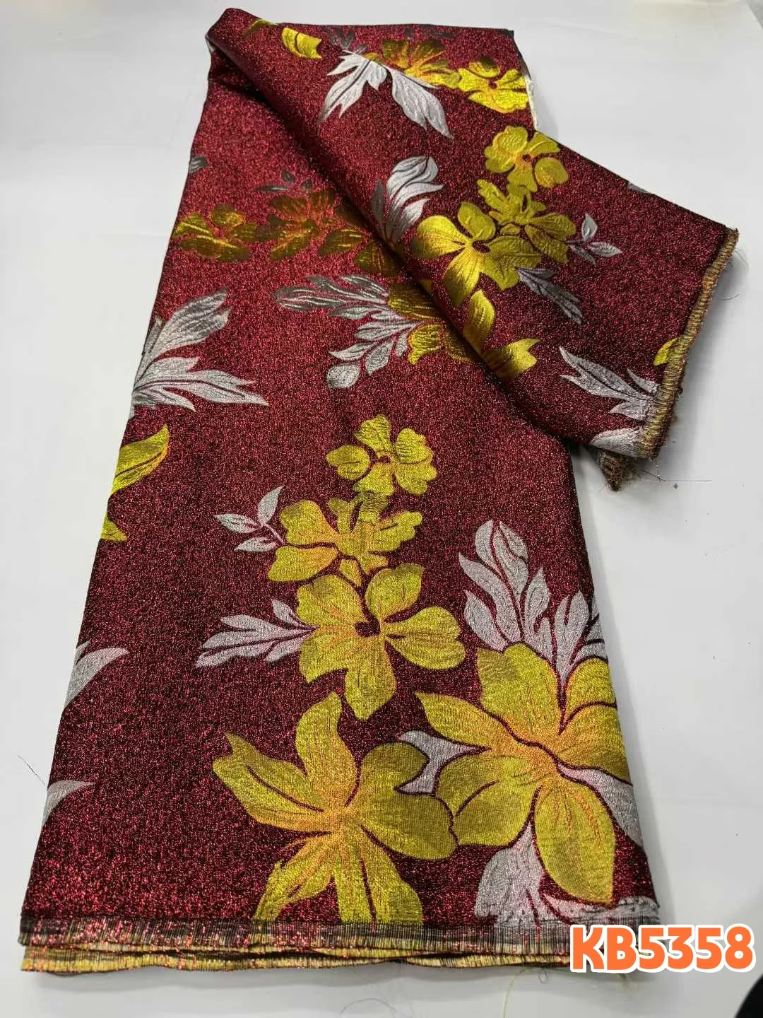 

Роскошные кружева со скидкой, 5 ярдов, дубайские кружевные ткани, нигерийская белая дамасская ткань брокод для пошива свадебных и праздничных платьев KB5358