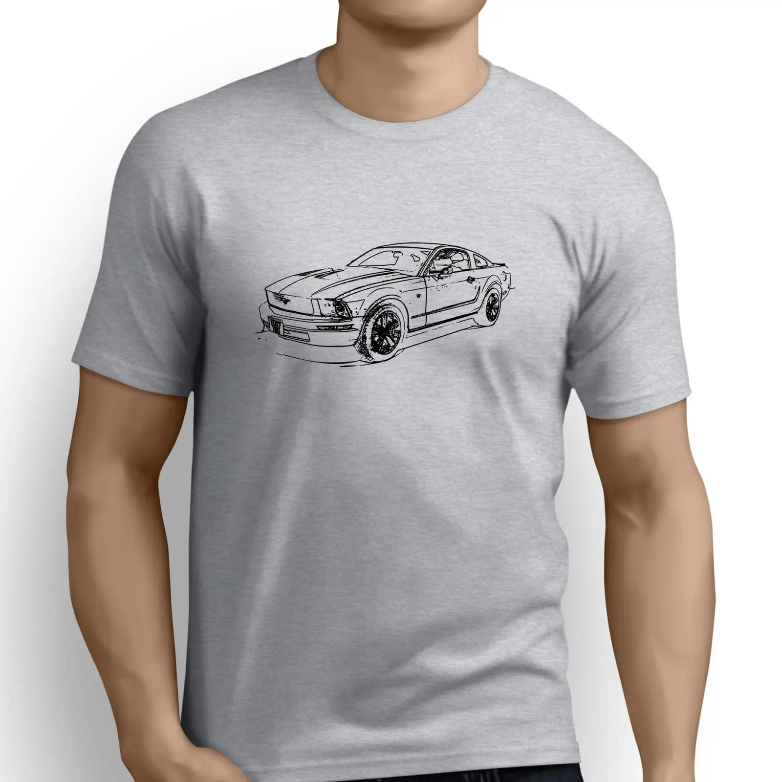 

New Summer Fashion Men T Shirt Simple Short-Sleeved Cotton T-Shirt American Car Fans Mustang 2007 Inspired Create T Shirt Unisex