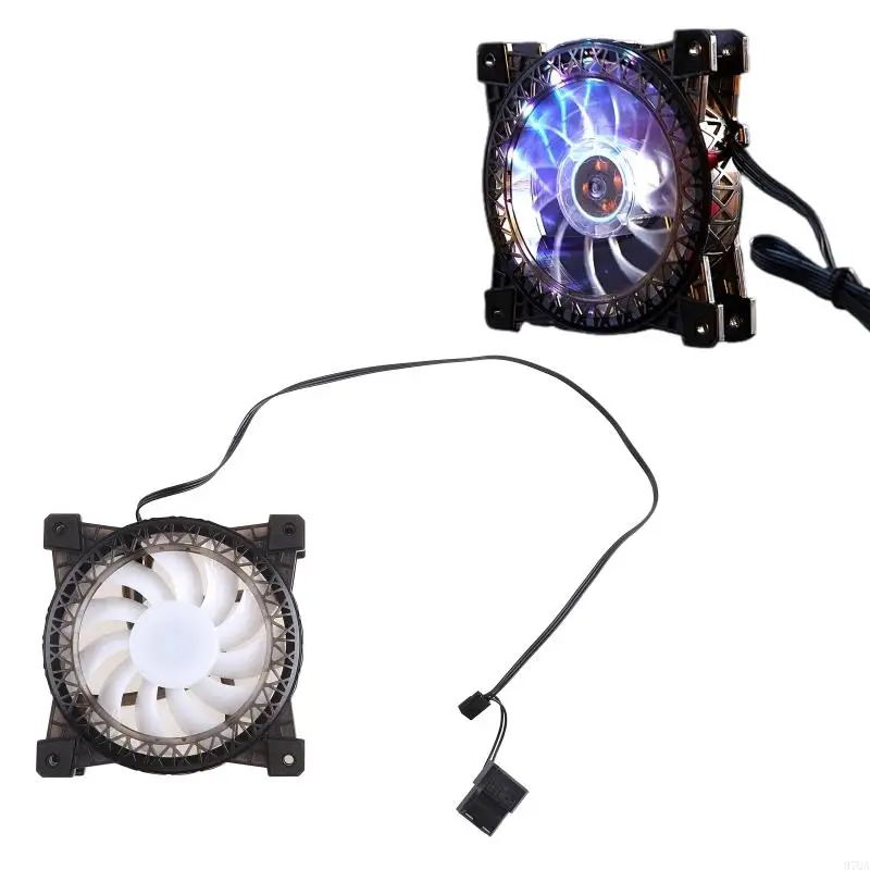 

97QA Computer for Case Fan 120mm LED Silent Fan for Computer Cases CPU Cooler Radiator Ultra Quiet,Colorful Chassis Fan 4pin+