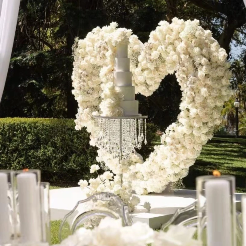 

Wedding arch Heart, Heart shaped wedding arch ,white metal wedding arch Heart form, wedding decor, backdrop Ceremony floral arch