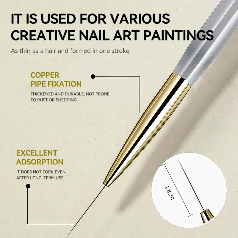 Professional Nail Art Brush Set Tip Painting Drawing Carving Dotting Pen Flat Fan Liner Acrylic Gel UV Polish Manicure Tools 5