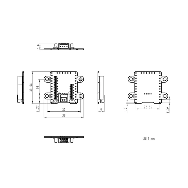 ABZW voor M5stack M5stamps3 Breakout-uitbreidingskaart Veelzijdig en compact Ideaal voor IoT-projecten Meerdere apparaten