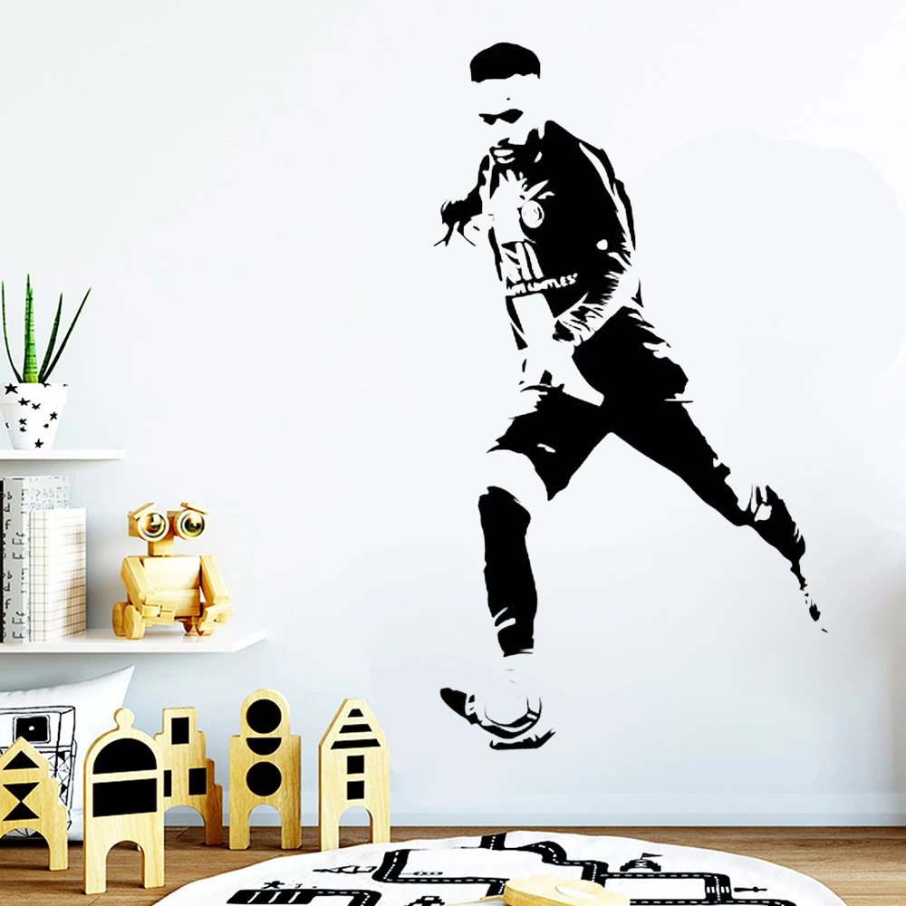 Neymar Wall Sticker Vinyl Sticker Football Player Gift Soccer Wall Decal Living Room Bedroom Decor Poster Sport Wall Decor A909