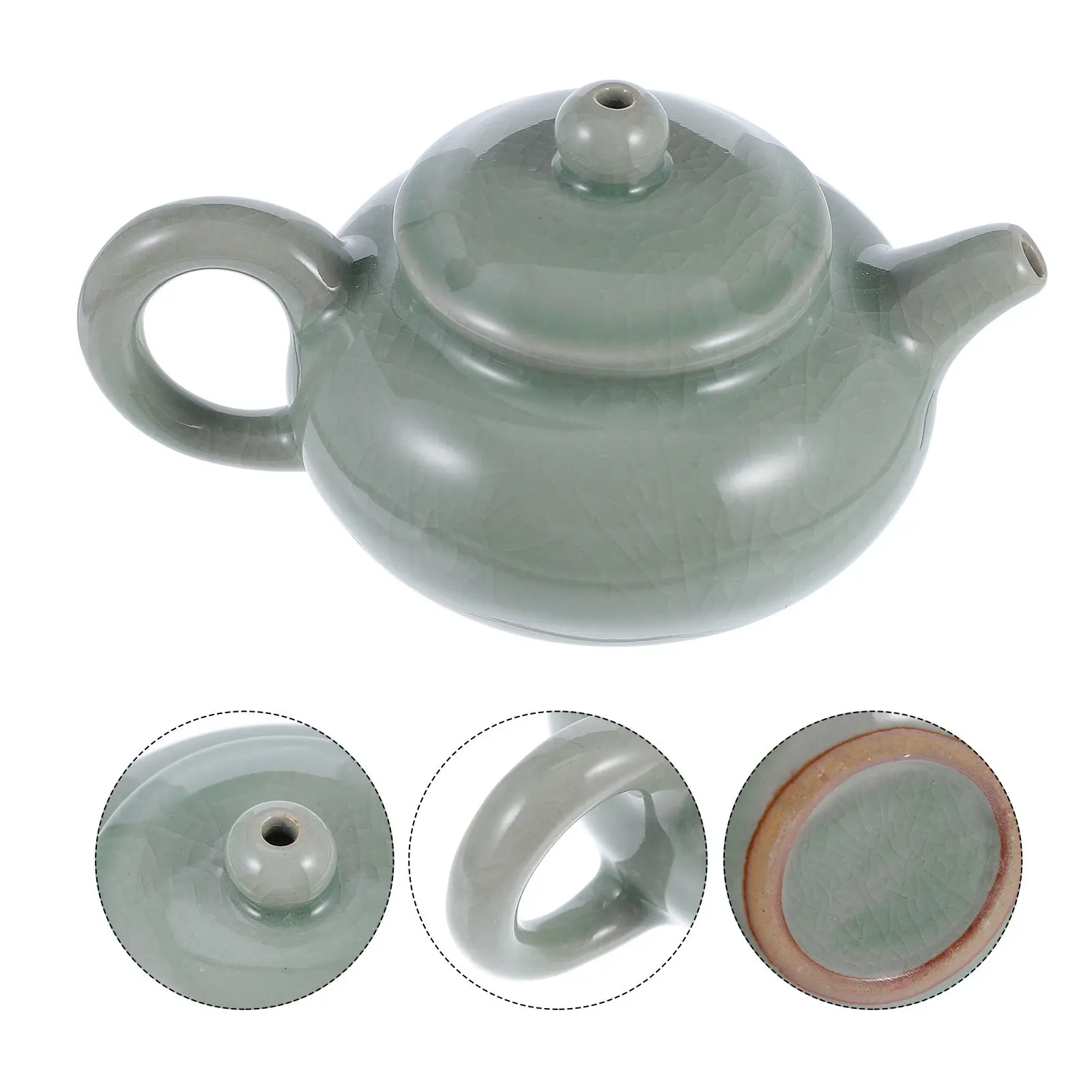 1Pcs Teapot Shaped Water Dropper Ceramic Calligraphy Water Dropper for Ink Grinding Smooth Edges Portable Lightweight Chinese