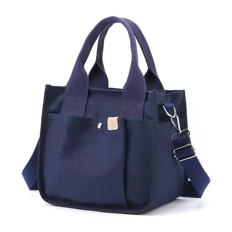 Bolso de lona a la moda para mujer, bolso de mano de gran capacidad para teléfono móvil, mochila de un hombro, satchel para mujer