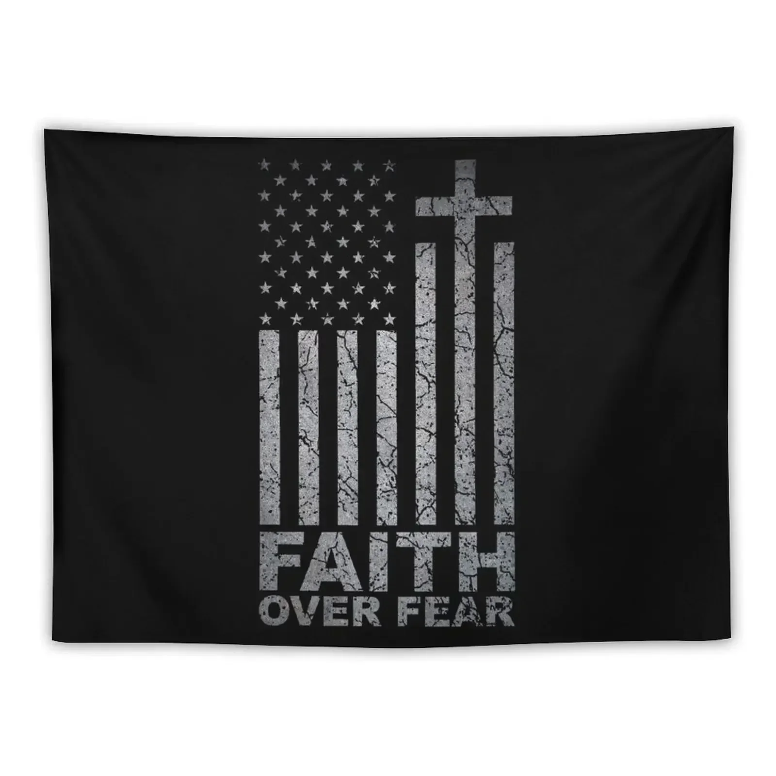 

Faith Over Fear American Flag Christian Vintage Tapestry Wall Decor Hanging Carpet On The Wall Tapestry