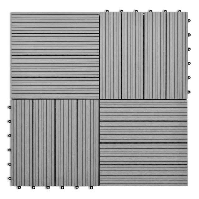 

Wood Plastic Floor Tile Interlocking Floor Wood Deck Tile Plastic Base Parquet Outdoor DIY Floor Tile