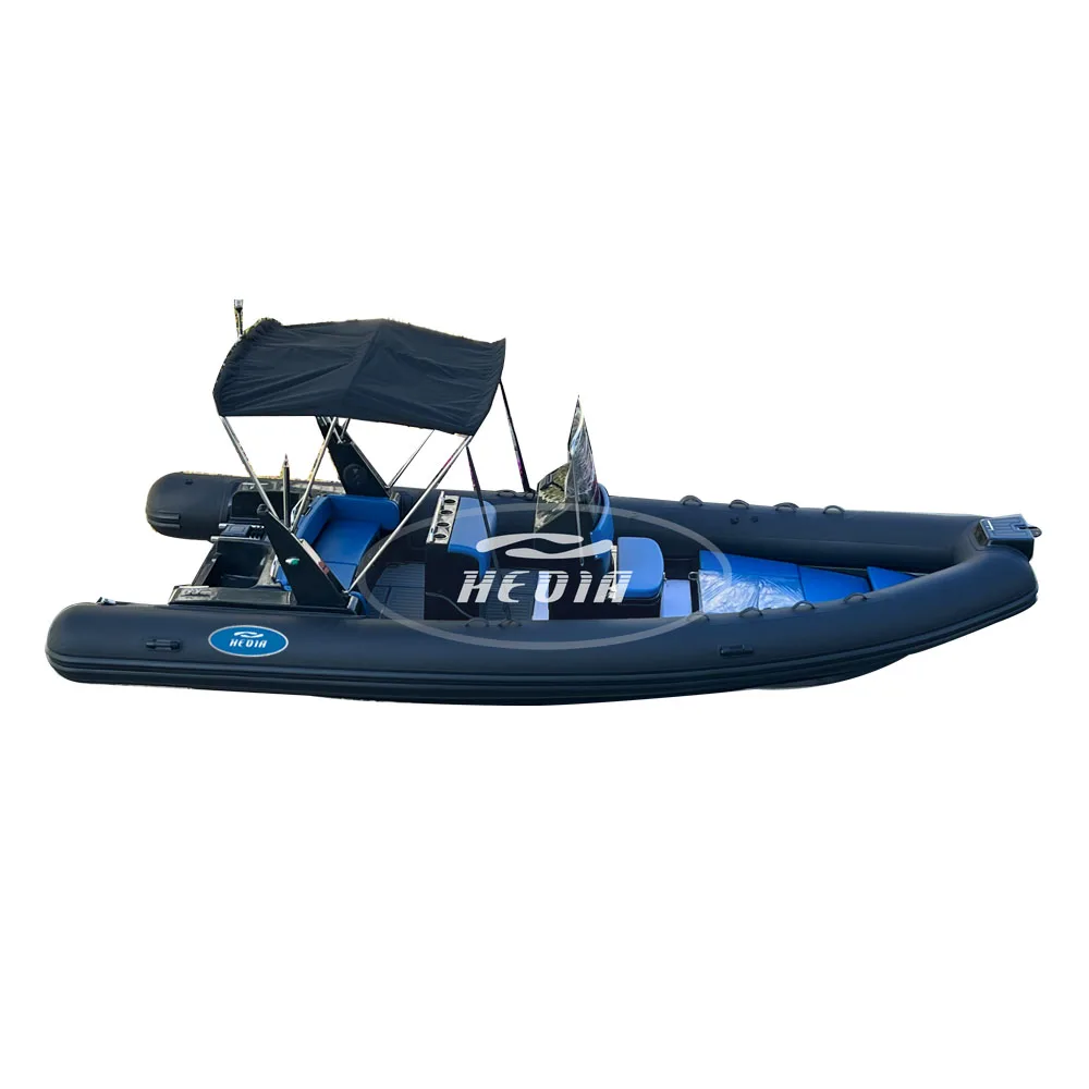 22.5ft RIB 680 Fiberglass Hull Hypalon/Orca/PVC Inflatable Boat 21 Foot Fiberglass Cabin Boat