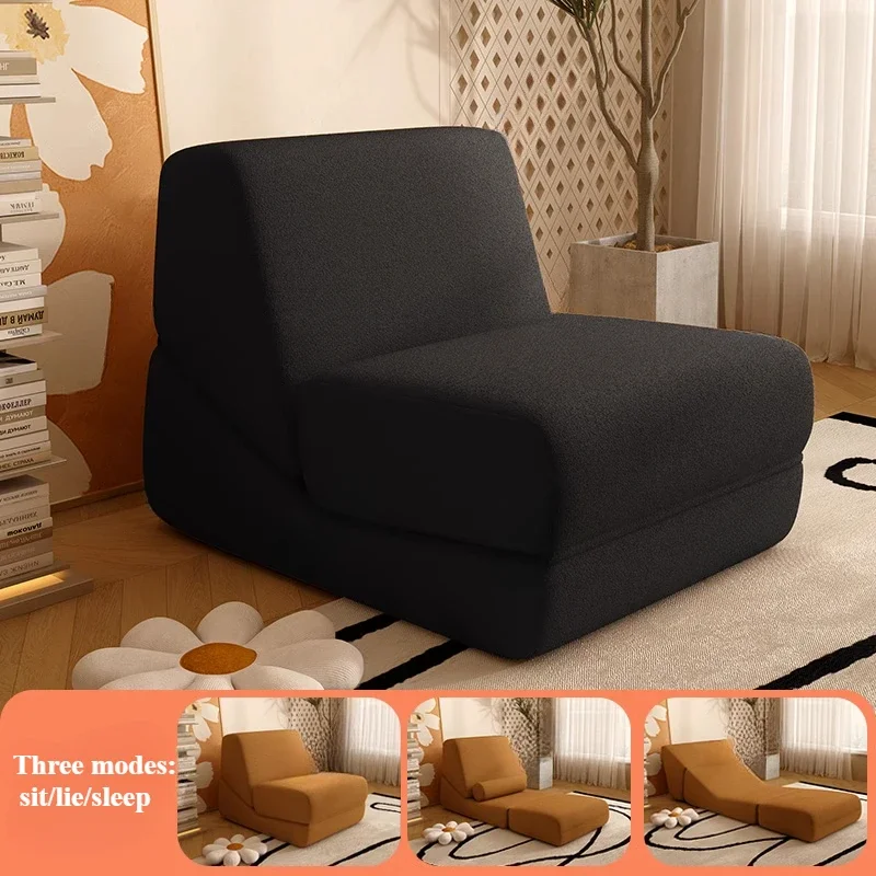 New Compressed Lazy Sofa, Multifunctional Tatami, Bedroom Balcony Folding Single Sofa, Can Lie Down and Sleep, Home Furniture