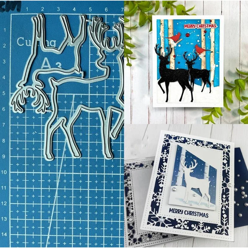 

Metal Cutting Dies Deer Animal Scrapbooking Paper Card Embossing Stencils Crafts