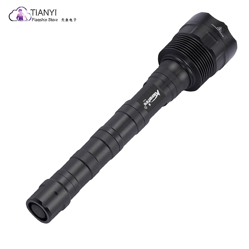 45W high power household long handle plus long 365nm violet banknote inspection flashlight 2 18650 lithium batteries