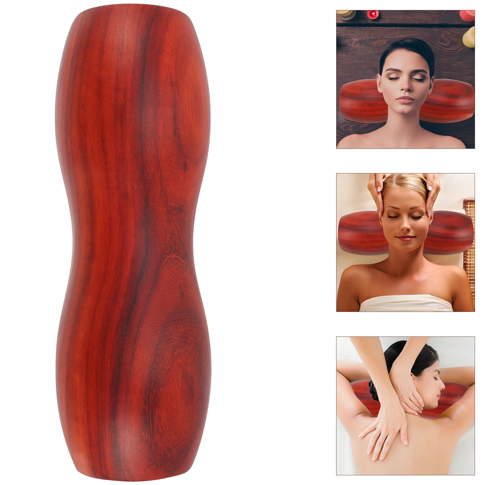 

Wooden Neck Pillow U type Sturdy Smooth Pain Relief Travel Steam Room Supply Back Bolster Home Use Cervical Wood Sauna Bath