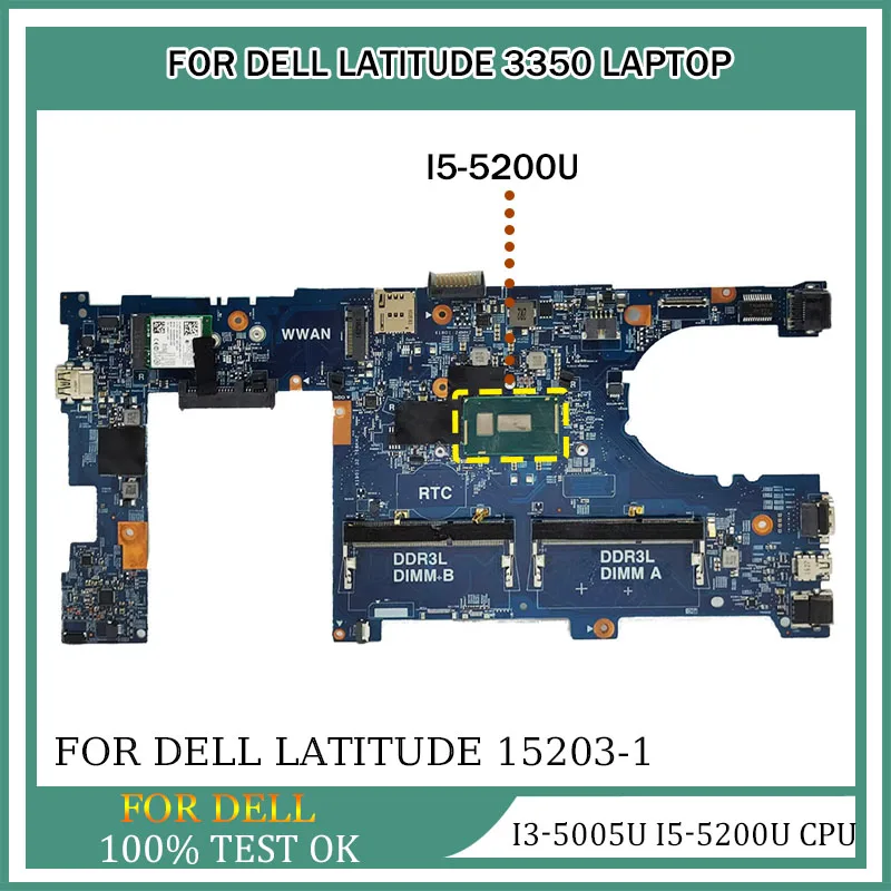 

Оригинальная материнская плата для ноутбука Dell Latitude 3350 с детской планшетом i5-5200U