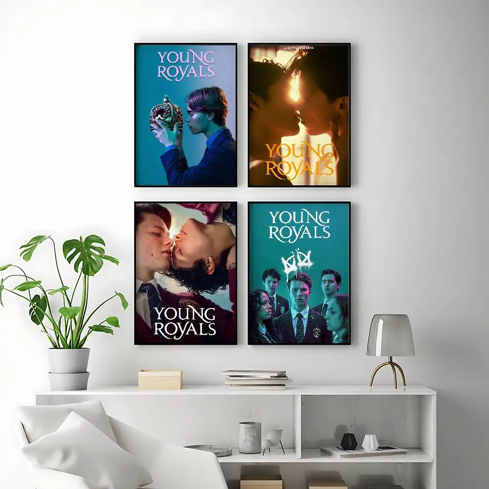 Romantic TV Series Young Royals Posters Premium Self-Adhesive No Residue Wall Sticker for Home Office Bar Decor