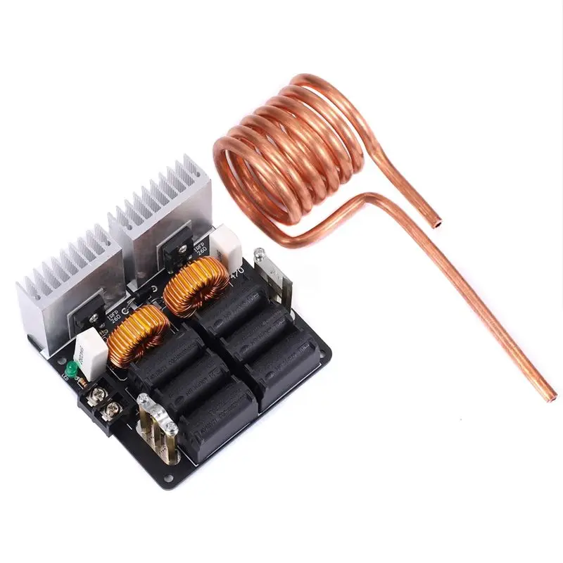 LLCS-1000W ZVS High-Frequency Induction Heating Machine, 12-48V DC Input, Max 20A Current, 500-800W Continuous Power