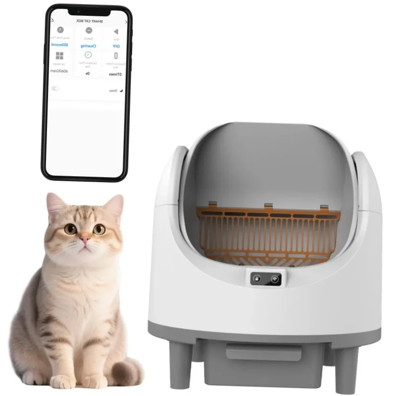 2026 NewAutomatic App Wifi Control Cat Toilet Smarter Electric Self Cleaning Smart Automatic Cat Litter Box
