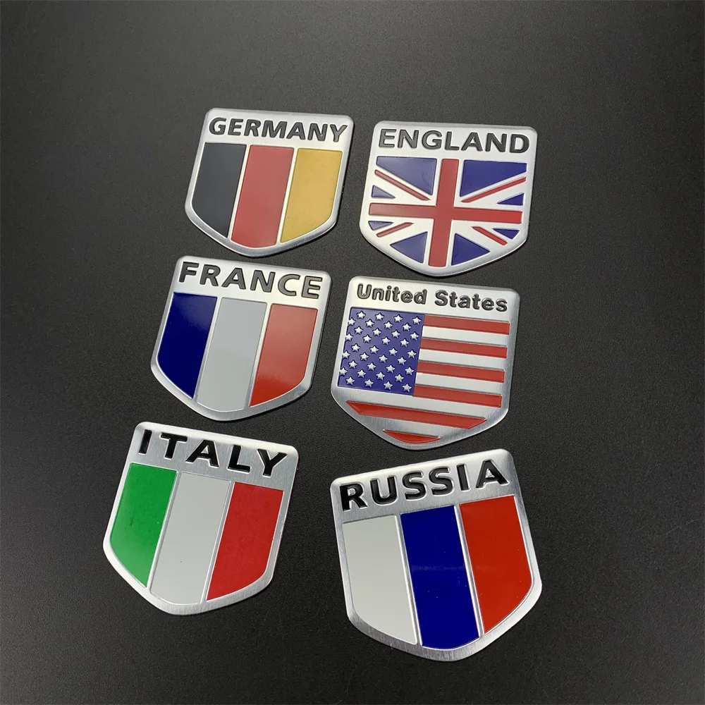 Aluminum National Flag Car Sticker For Chery Tiggo Fulwin A1 A3 QQ E3 E5 G5 V7 EMGRAND EC7 EC7-RV EC8