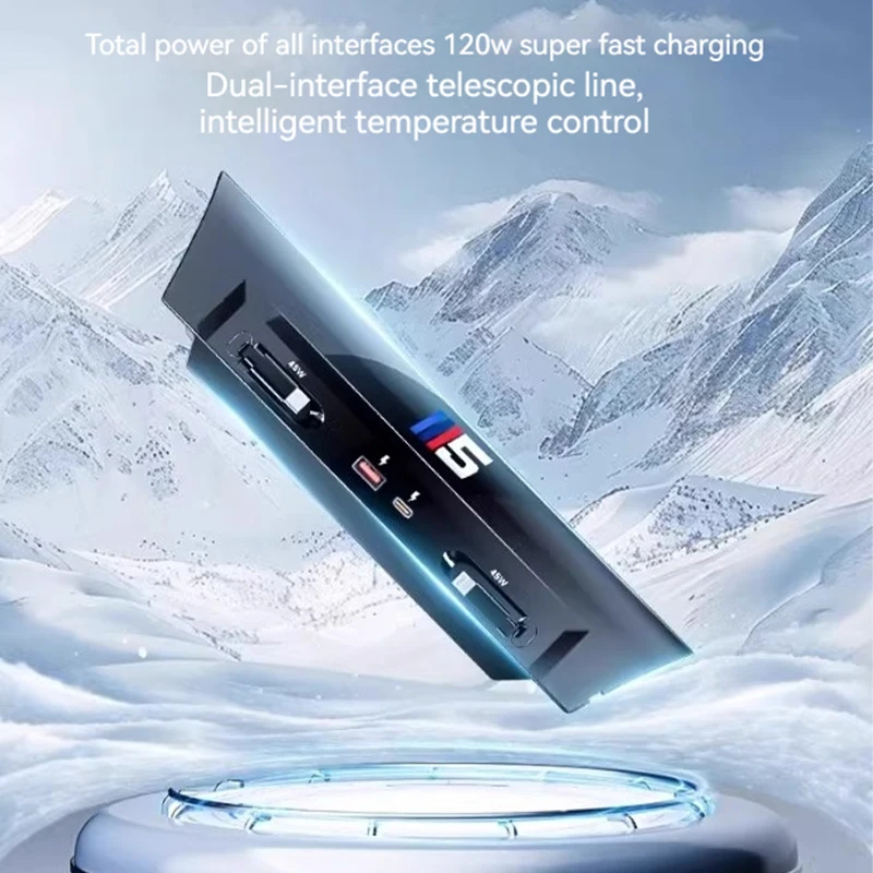 BMW 5 시리즈 G60 2024 액세서리 USB Type-C 분배기 센터 콘솔 고속 충전기 션트 도킹 스테이션 익스텐더 자동차 인테리오