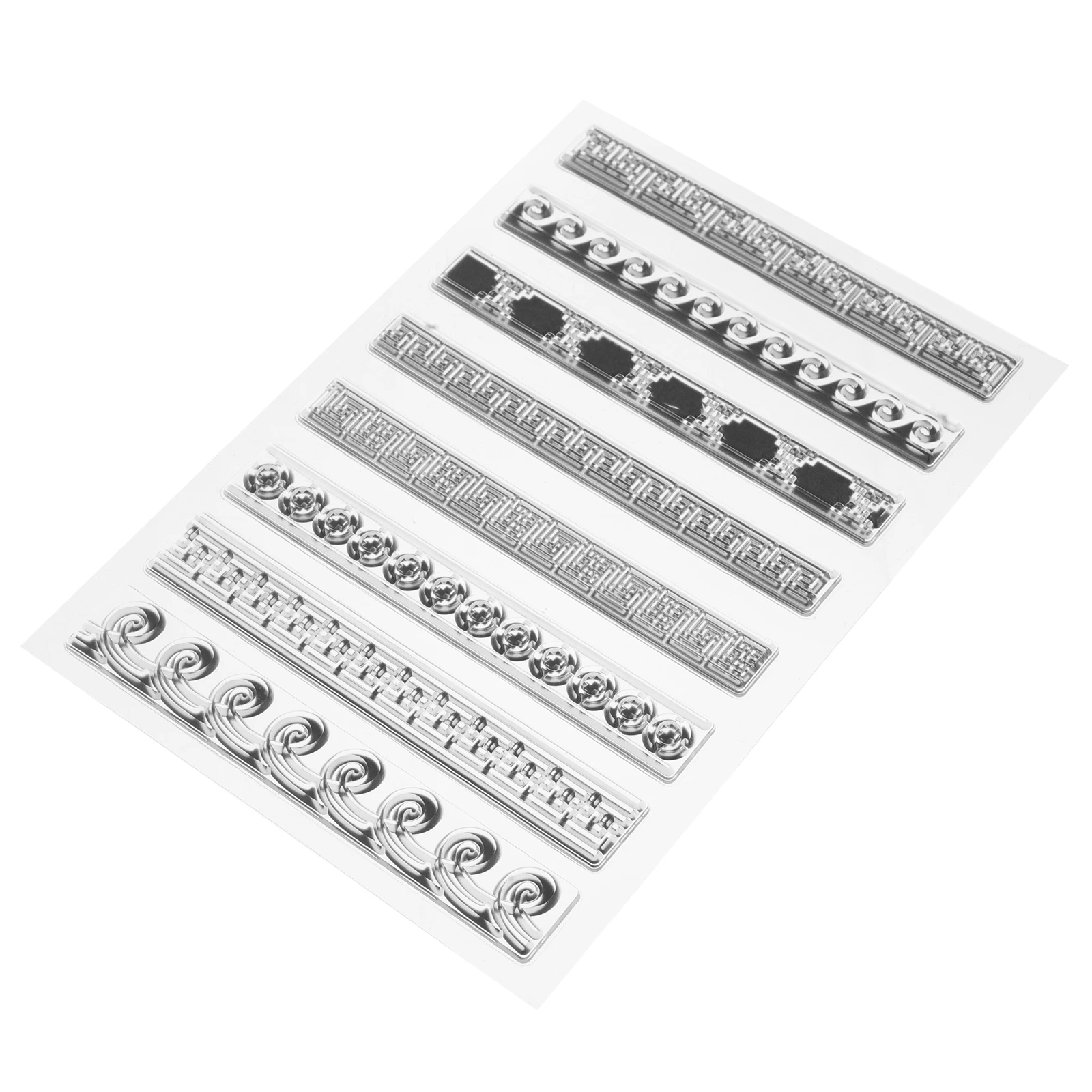 

8pcs Transparent Stamp Set PVC Clear Stamps for Journaling Scrapbooking Labeling Book Reviews Card Making Craft DIY Decoration