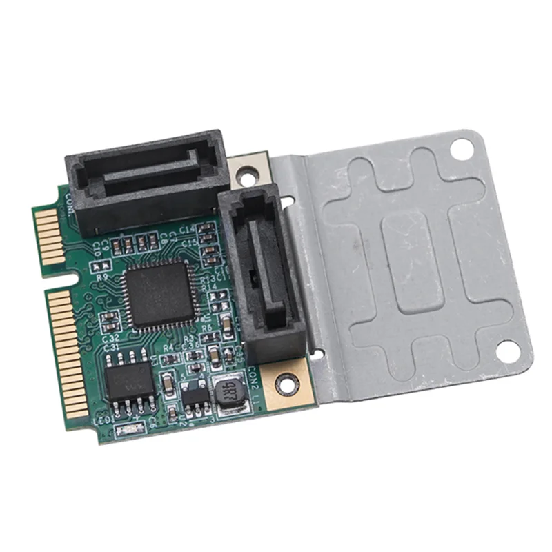 AEE7-Mini PCI-E SATA 2-портовая карта контроллера SATA III 6G Mini PCI Express Карта адаптера SATA3.0 Mini PCI Express SSD Простая установка