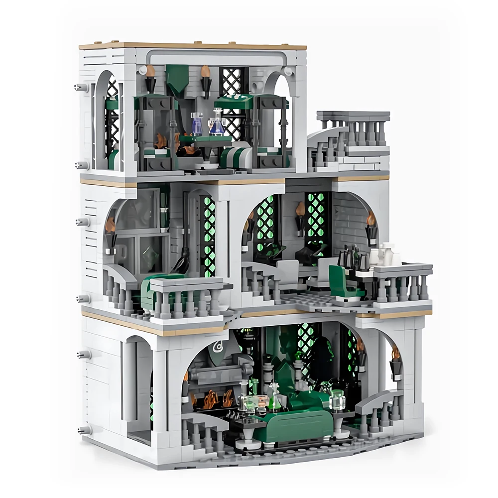 Zwadderich gemeenschappelijke kamer- en slaapzaalbouwset - 1388-delige kasteelmodelset - DIY-verzamelspeelgoed met fantasiethema - cadeau voor fans
