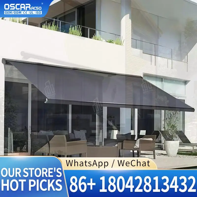Popular in Europe CE Certificated Outdoor Good Quality Retractable Drop Arm Awning Remote Controlled Motorized Awning for Garden