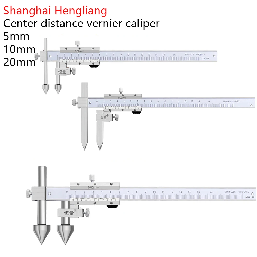 

Center Distance Cone Probe Stainless Steel Vernier Caliper Center Hole Distance Caliper Offset Center Line Measurement Tool