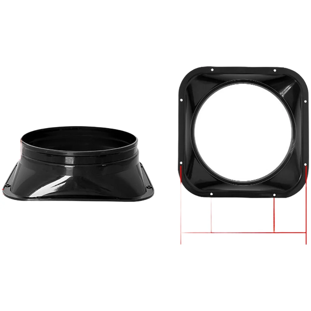 Home Ventilation Supply ABS Square To Round Flange Joint Adapter For Range Hood Fan Kitchen Ductwork Pipe Connection Repair Part