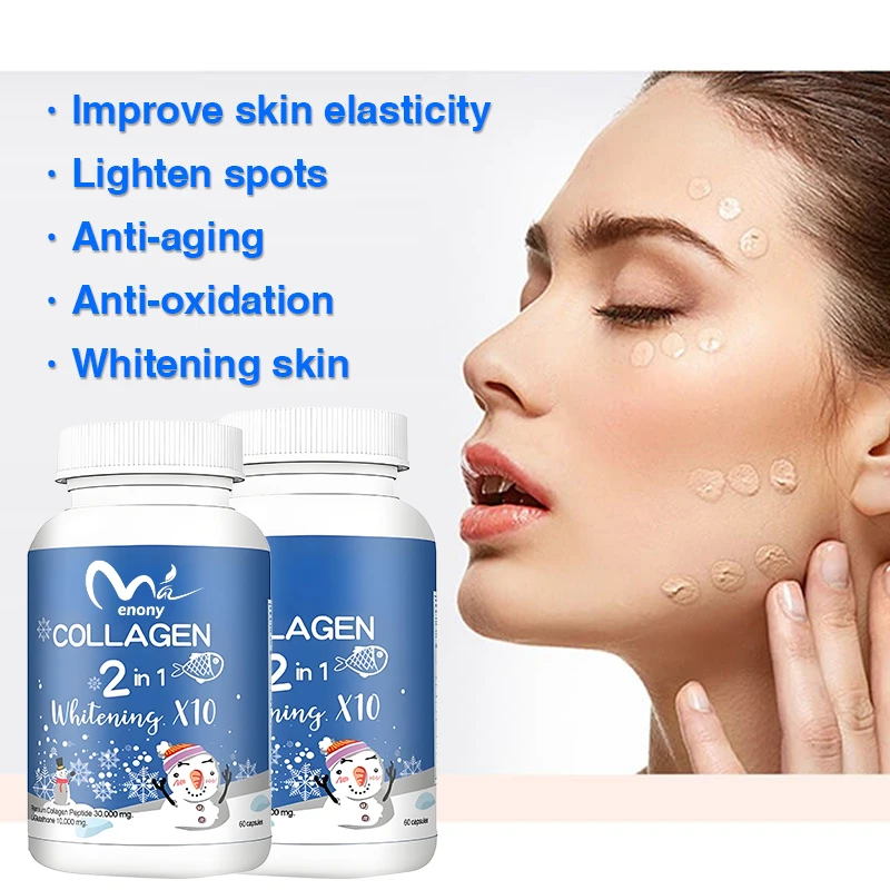 

Коллагеновые капсулы с несколькими коллагеновыми пептидами для отбеливания.