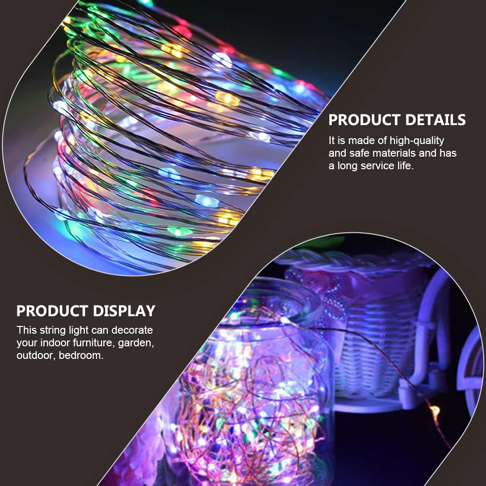 4 قطعة أضواء LED الجنية مقاوم للماء عمر طويل ضوء الزخرفية لحديقة غرفة نوم المهرجانات في الهواء الطلق أضواء الجنية #5