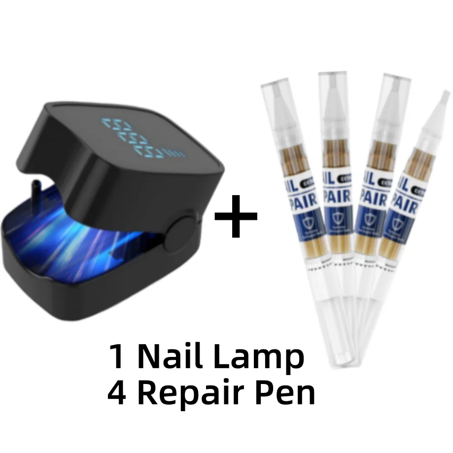 Nail Fungus Treatment LED Laser Device+4 Repair Pen for Cleaning Onychomycosis 905nm+470nm Finger/Toenails Care Tool