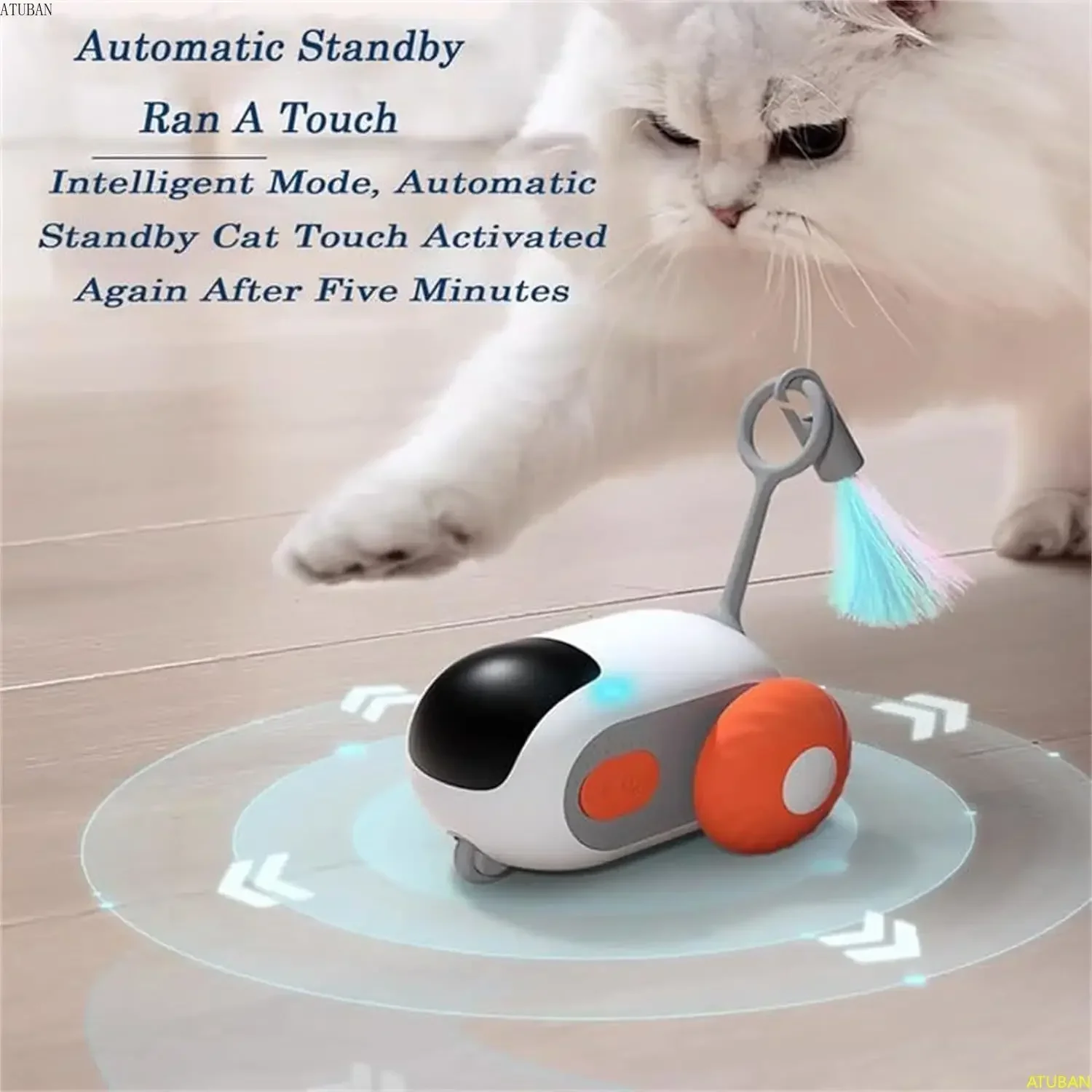 

Crazy Remote Electric Interactive,cat Control Happiness Toy Toy,intelligent Mode Relief Cat Car Self Boredom Dual