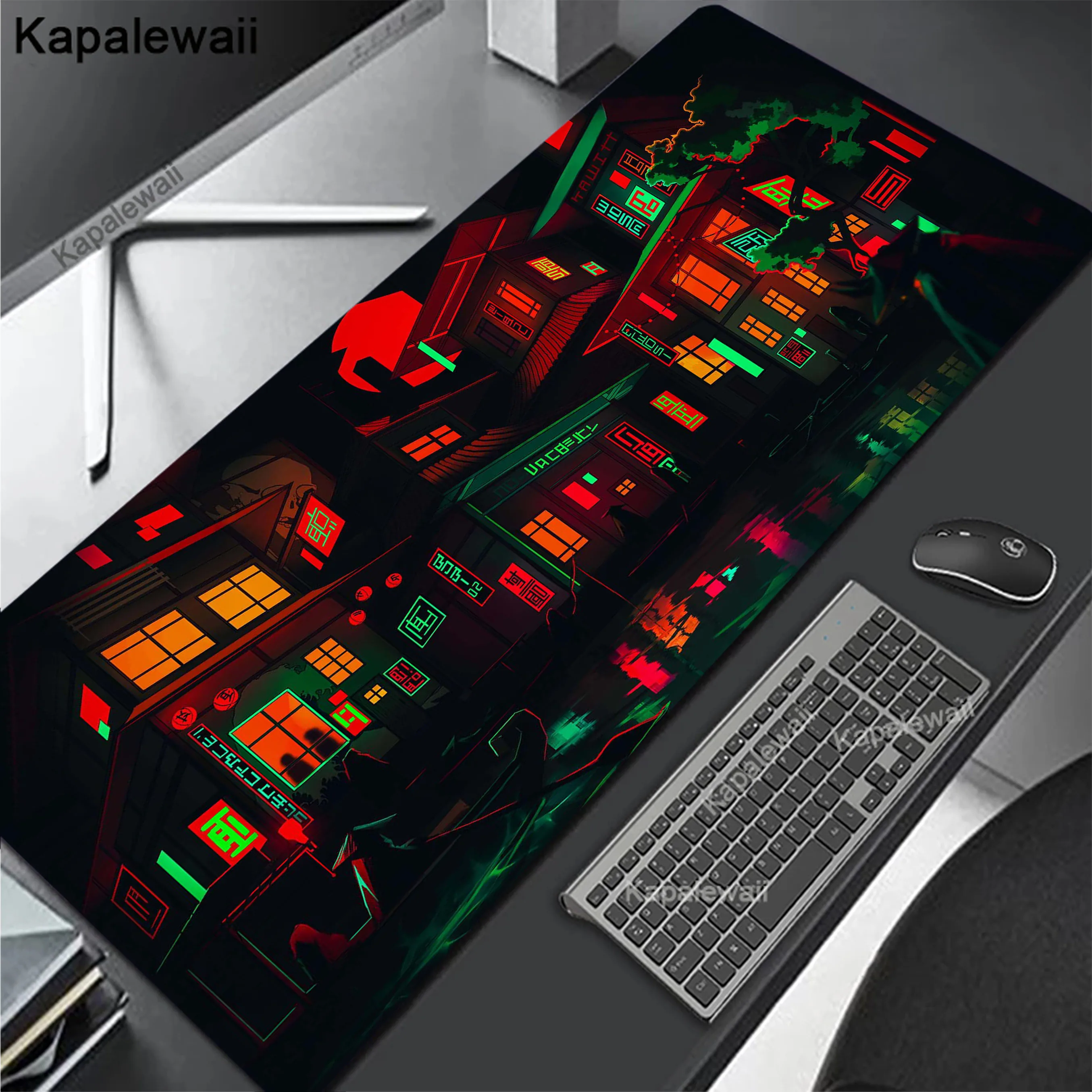 

City Street Pixel Landscape Gamer Mouse Pad Mousepads Locking Edge Mouse Mat Gaming Mousepad Keyboard Pads Tapis De Souris