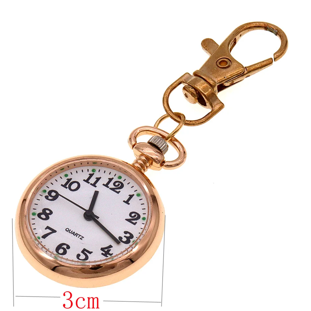 10ชิ้นขายส่งกระเป๋านาฬิกาพยาบาลกระเป๋านาฬิกาพวงกุญแจ FOB นาฬิกาพร้อมแบตเตอรี่แพทย์นาฬิกาวินเทจ