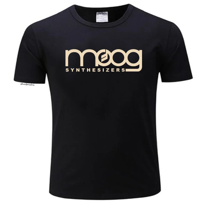 men cotton tshirt black teeshirt Moog Synthesizer bo-neck tee MOOG BRAND t-shirt male TOPS