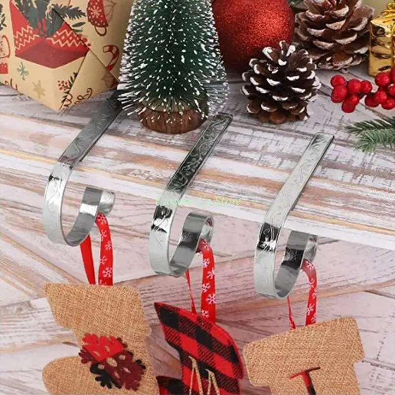 X90F Multifunctional Fireplaces Hook Rustproof Metal for Seasonal Decorations Wall Mounted Home Accessories